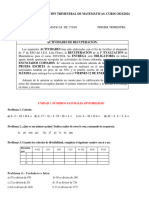 Informe de Recuperación Trimestral Matemáticas 1º ESO Curso 23-24 IES LOLA FLORES