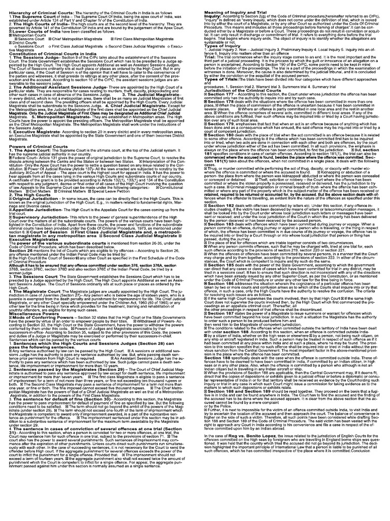 CrPC Exam Notes copy | PDF