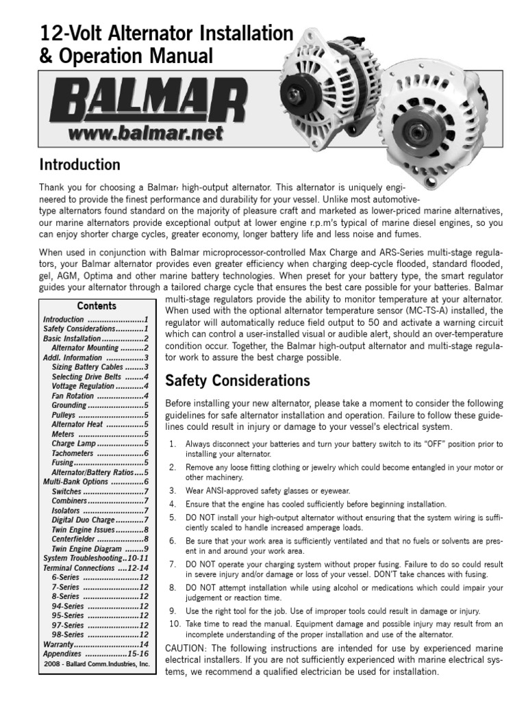 12V Alternator Manual 2005 2009 PDF