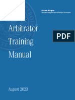 Arbitrator Training Manual: August 2023