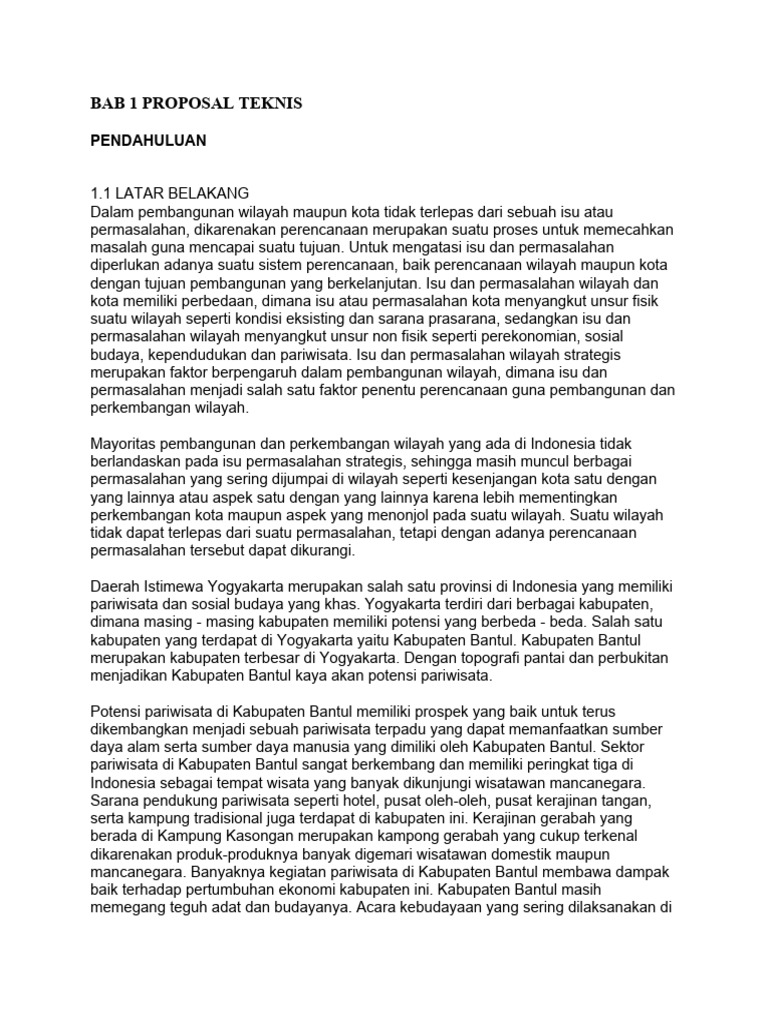 Contoh Proposal Teknis | PDF