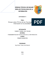 Ensayo Sobre El Uso de Las Tecnologías de La Información en La Actualidad