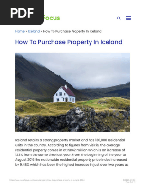 How To Purchase Property In Iceland - Expat Focus
