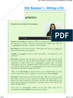 Caso Práctico: JOB INTERVIEW. Session 1.-Writing A CV