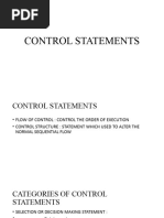 Control Statements