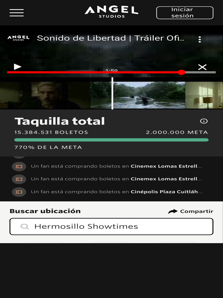 Sonido de Libertad Boletos y Horarios Estudios PDF