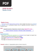 SIMD Machines:: Pipeline System