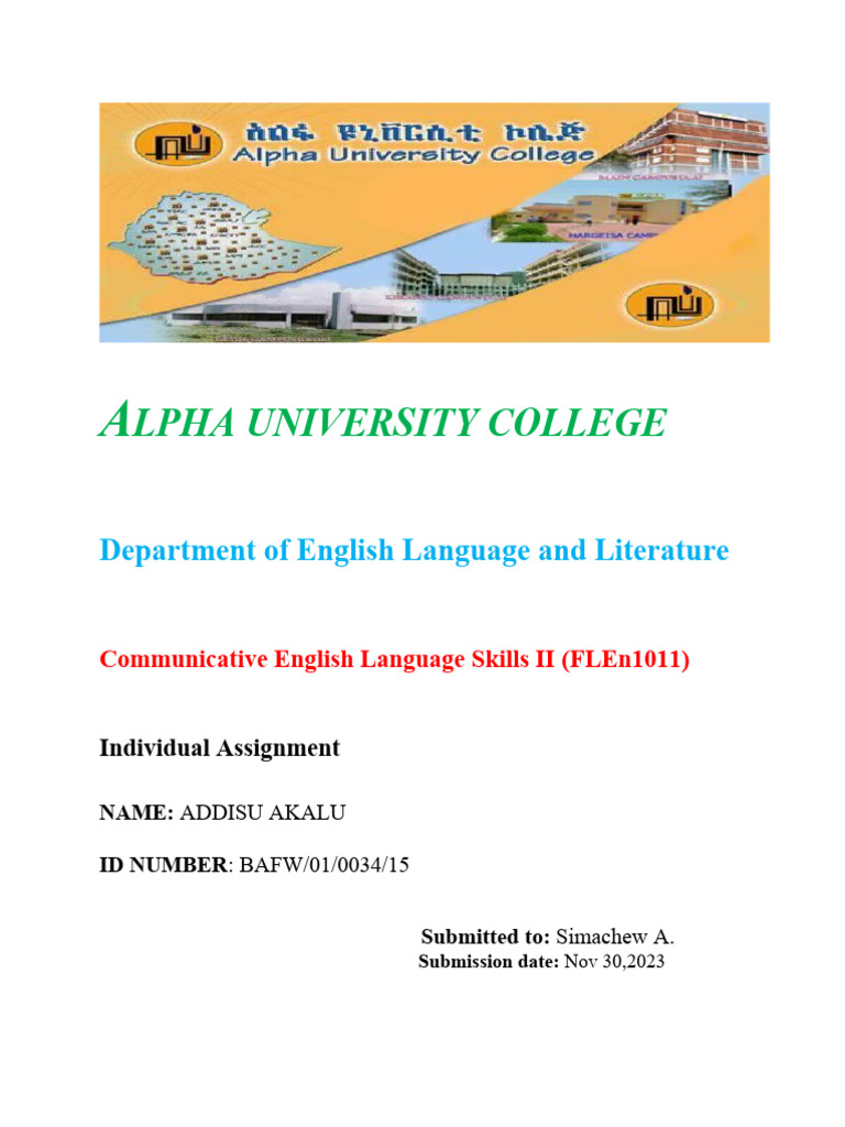 communicative english assignment pdf