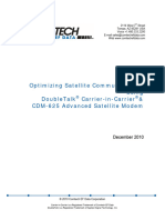 Optimizing Satellite Communications Using Doubletalk Carrier-In-Carrier cdm-625 Advanced Satellite Modem