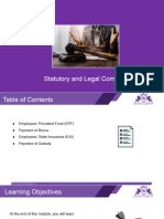 Module 1 - Statutory and Legal Compliance - HR Generalist Course