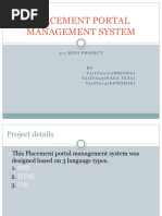 Placement Portal Management System