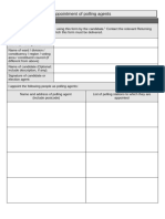 Polling Agent Appointment Form Generic