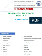 KHXHNV Basic Translation Practice Lesson 9 Topic Practice 4 Language