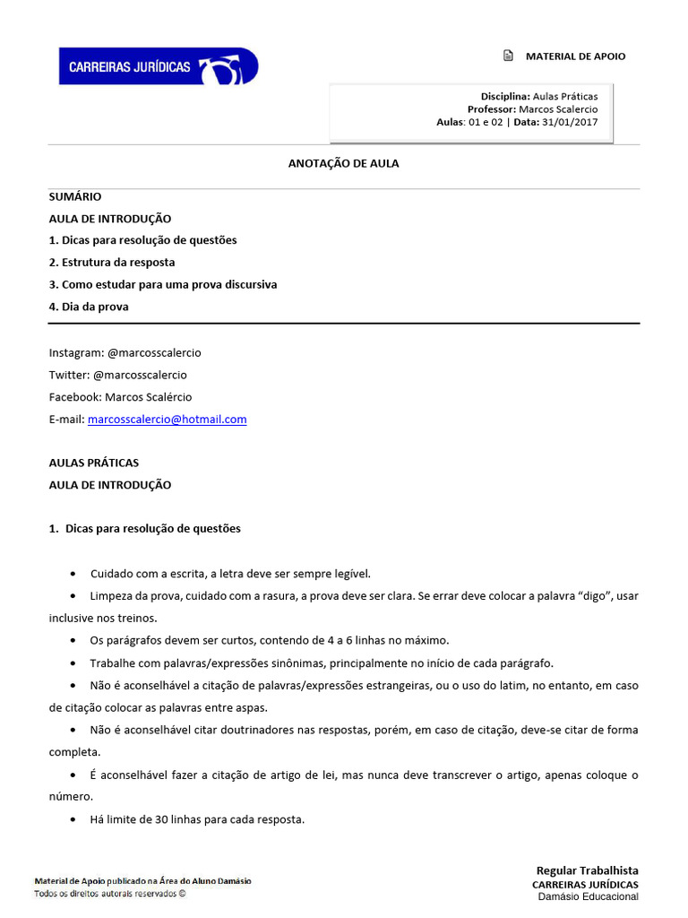 Dicas Práticas para Provas Jurídicas | PDF | Artes Linguísticas e ...