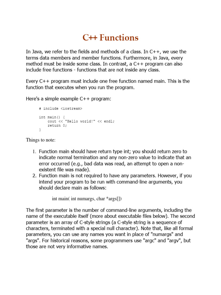 Functions | PDF