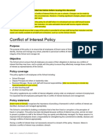 Conflict of Interest Policy Template