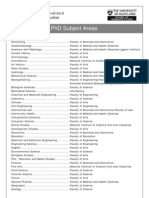 Approved PHD Subject Areas 1