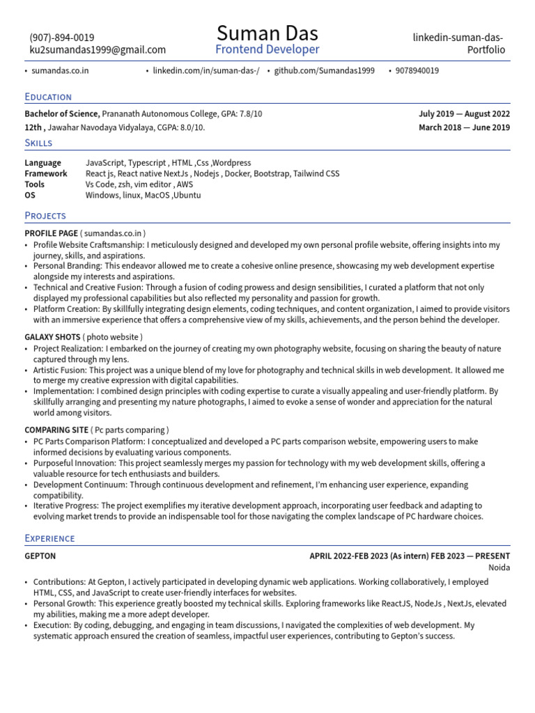 Entry Level Resume Template | PDF