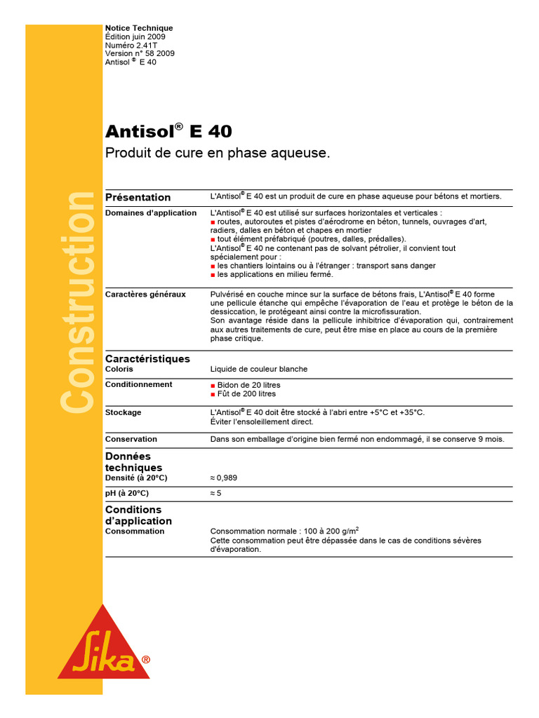 Antisol e 40 | PDF