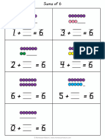 Sums of 6 With Bead Bars Montessori Nature Freebie