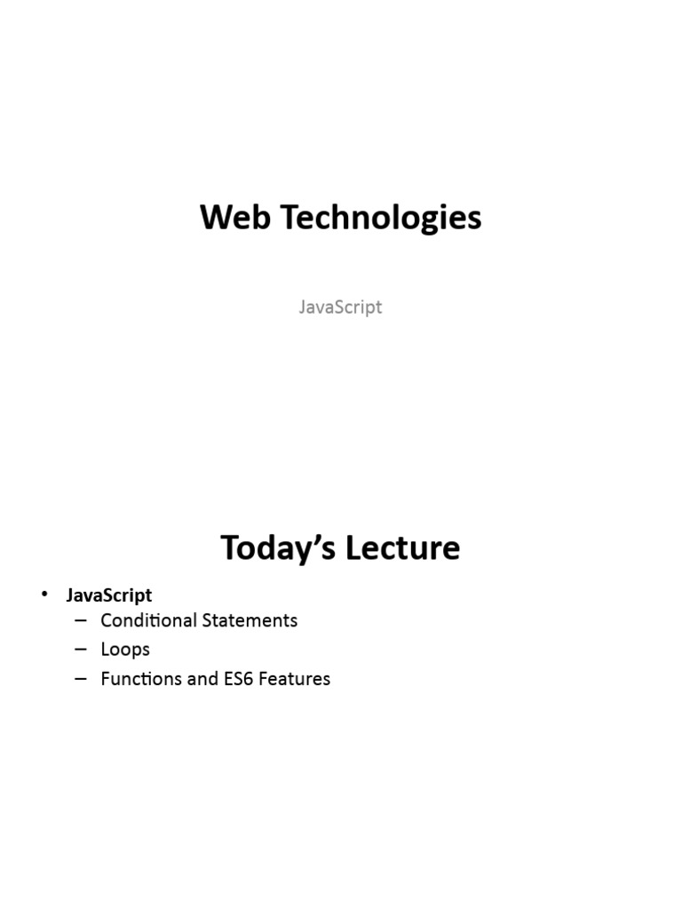 Lecture 15 | PDF | Control Flow | Java Script