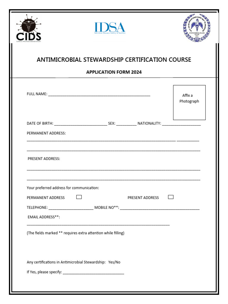 Antimicrobial Stewardship Certification Course PDF