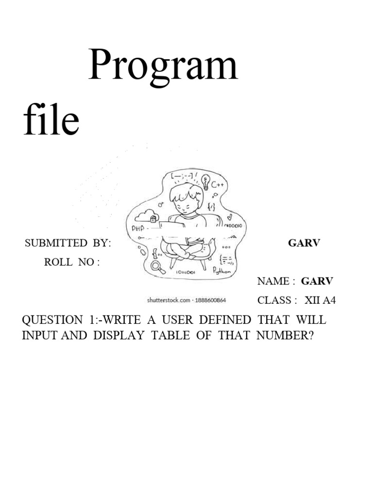Program File - Garv Xii A4 | PDF