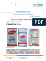 Alerta Sanitaria - 043-2023 - Mezcla Compacta de Hierbas Aromáticas "Diaform RX"