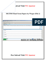MGT503 Final Term Papers by Waqar (File 2)