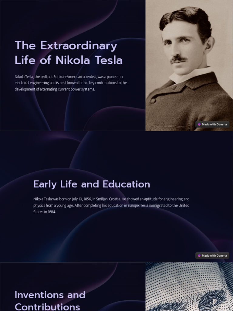 The Extraordinary Life of Nikola Tesla | PDF | Nikola Tesla ...