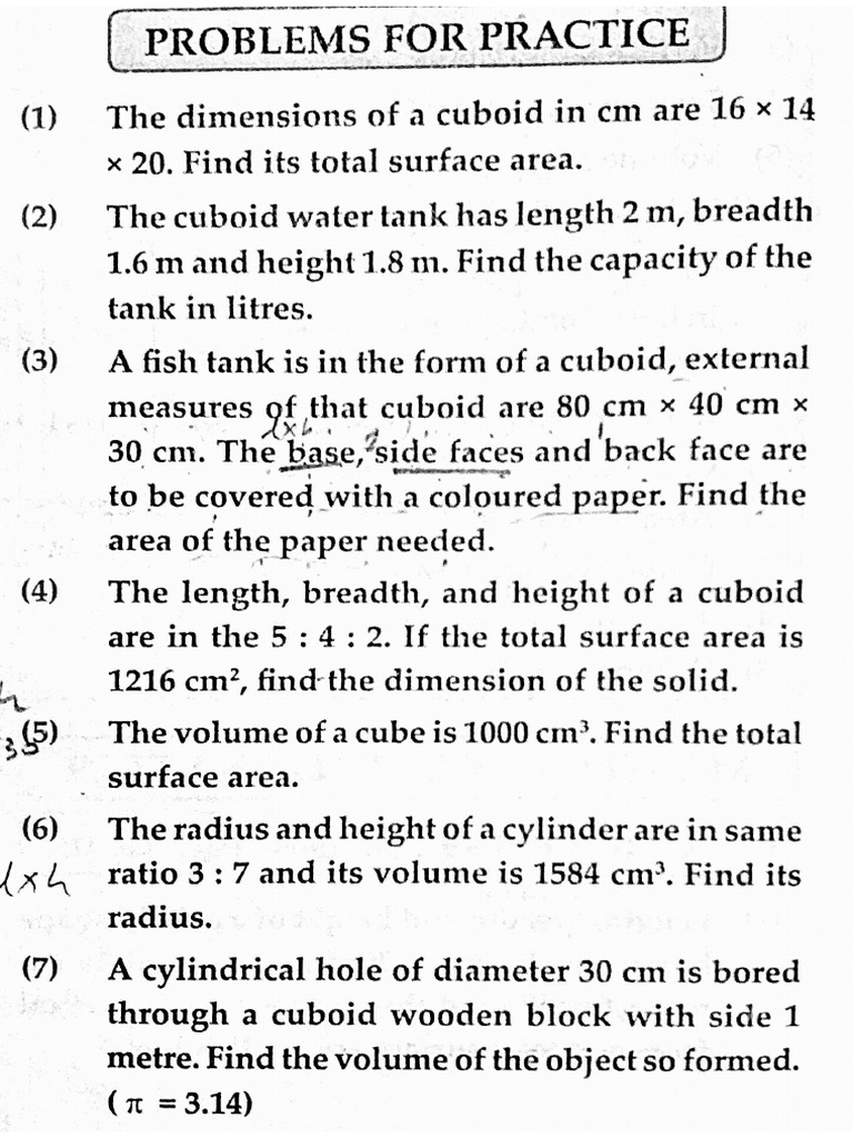Surface Area and Volume | PDF