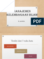 Manajemen Kelembagaan Islam