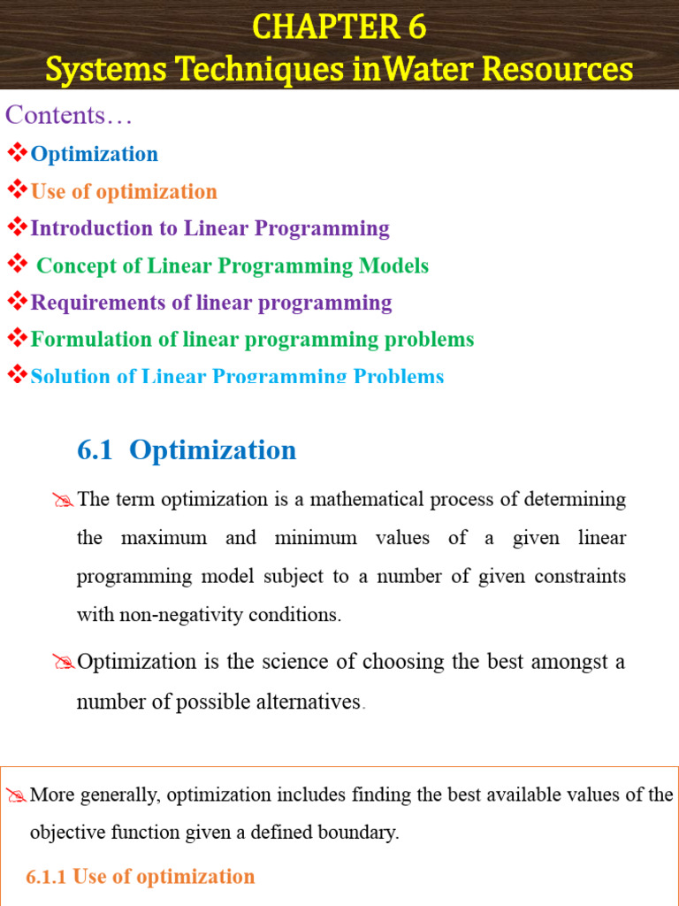 Water System Optimization Techniques | PDF