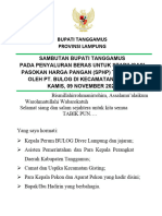 Sambutan PJ Bupati Pada Penyaluran Beras Utk Stabilisasi Pangan Oleh BULOG Di Gisting - 9 Nov 2023