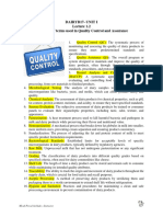 Definition of Terms Used in Dairy Quality Control and Assurance