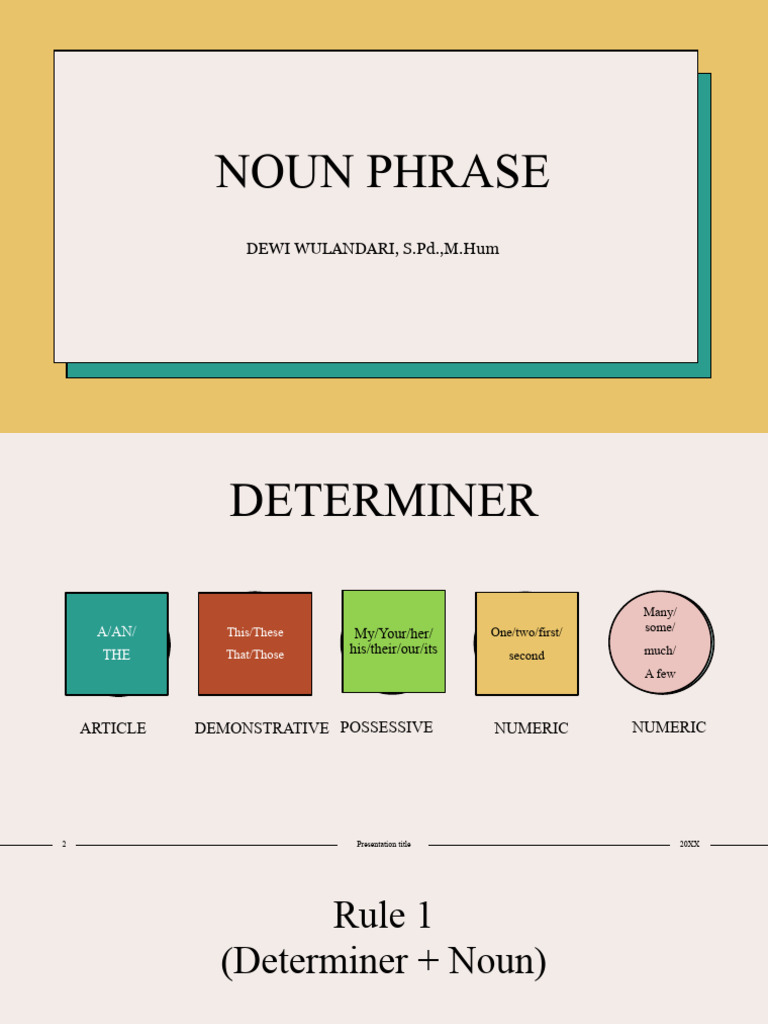 Understanding Noun Phrases and Determiners | PDF | Noun | Adjective