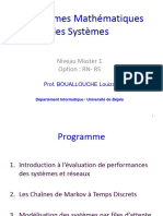 Formalismes Mathématiques Des Systèmes: Niveau Master 1 Option: RN-RS