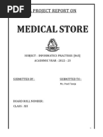 Medical Store Ip Project