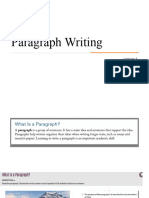 Paragraph Writing Lecture 1