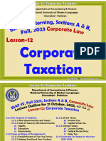 Lesson-12 Corporate Taxation