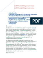 Análisis y Evaluación de La Sostenibilidad para Las Inversiones