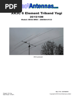 XR3C 6 Element Triband Yagi 20-15-10M 