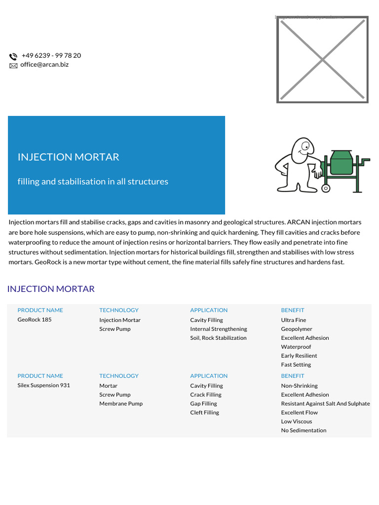 Injection Mortar Filling Stabilisation | PDF | Mortar (Masonry) | Pump