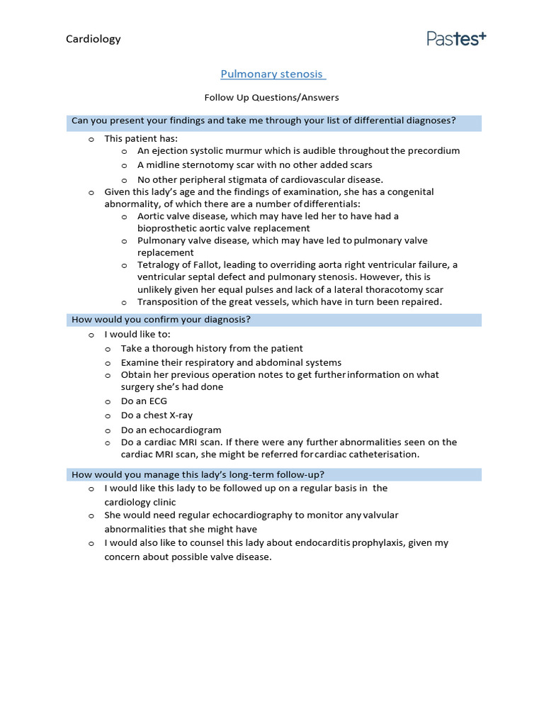 Pastest Note 5 | PDF | Congenital Heart Defect | Cardiology