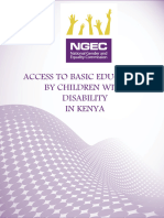 Access To Basic Education by Children With Disability