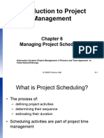 Managing Project Scheduling