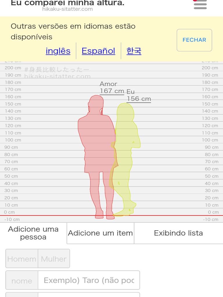 Comparação de Altura: Tabela e Exemplos | PDF