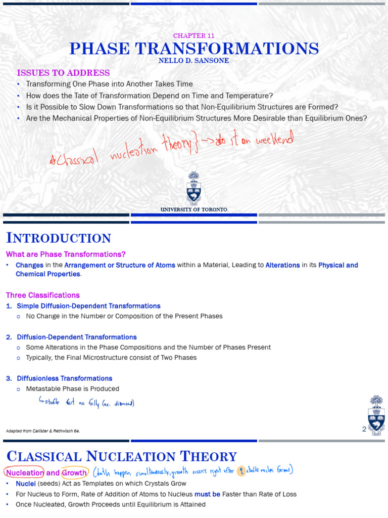 Chapter+11+ +Phase+Transformations+ +2023 | PDF | Nucleation | Physical ...