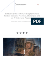 Software Defined Networking For Army's Tactical Network - Promises, Challenges, and An Architectural Approach - CSIAC