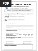 Proforma of Project Proposal